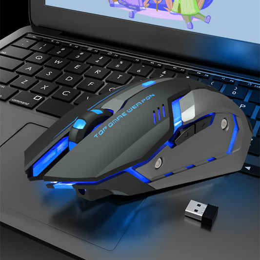 Souris Gaming Sans Fil Silencieuse T1 – Recharge Sans Fil & Confort Ergonomique
