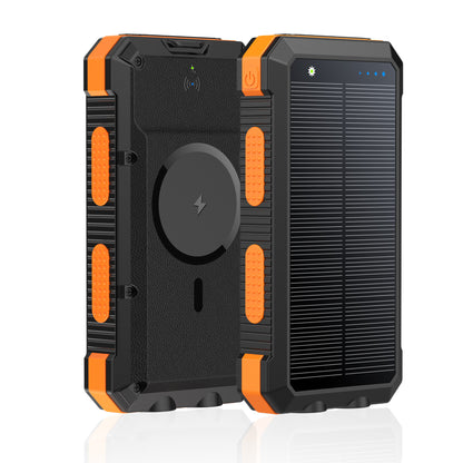 Batterie Externe Solaire Magnétique 20 000 mAh – Charge Rapide & Sans Fil Étanche